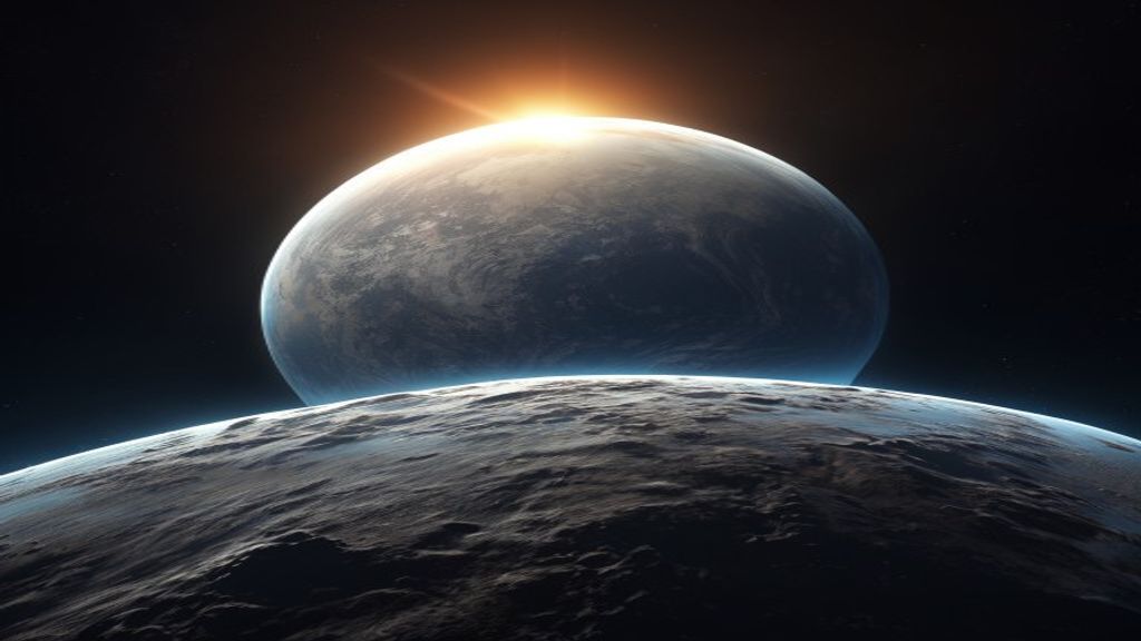 Fond d'écran spatial panoramique créé avec WallAir